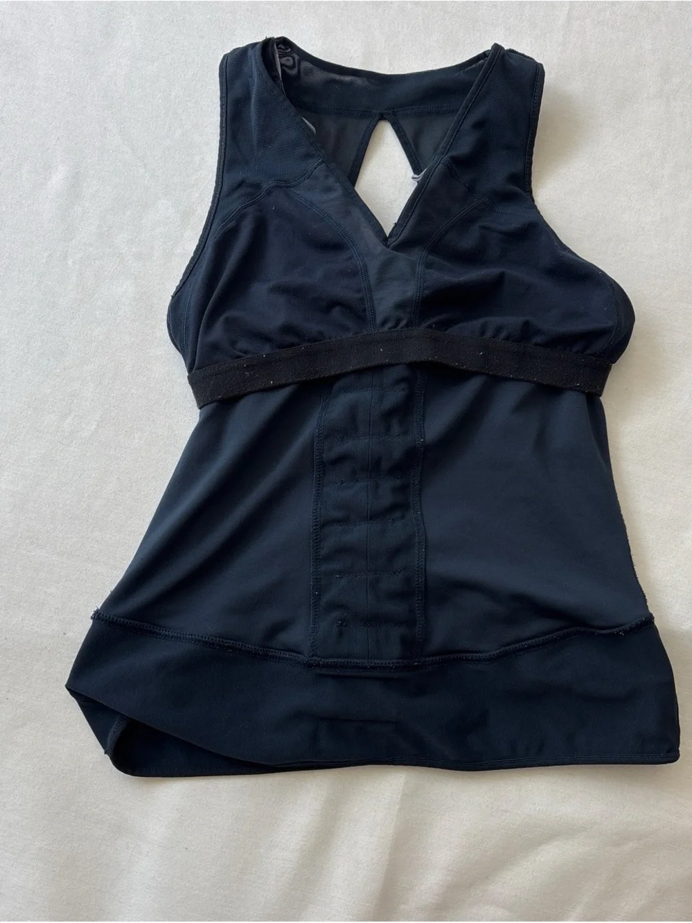 Nike 2008 Women’s Black Sleeveless Training Tank with Lace Detail